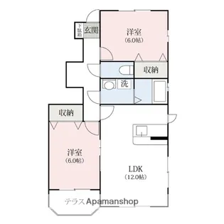 ピュールネージュB【1階】の間取り