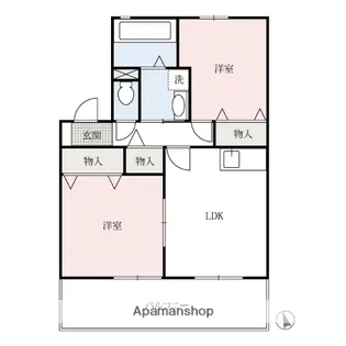 リビングタウン南矢島A【2階】の間取り
