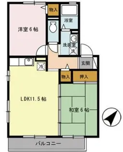 ロイヤルビュー太田 A【1階】の間取り