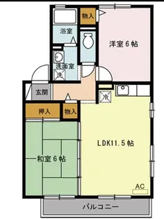 ロイヤルビュー太田 A【2階】の間取り