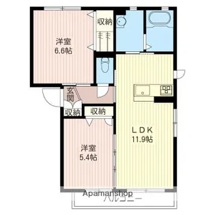 サンラフォーレH【2階】の間取り