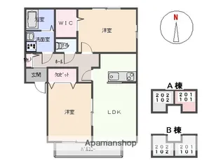 エレックA【201号室】の間取り