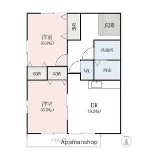 グレイスコートA【202号室】の間取り