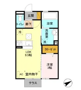 Sプレイス【1階】の間取り