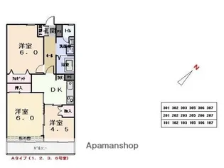 サンライズ本郷【201号室】の間取り