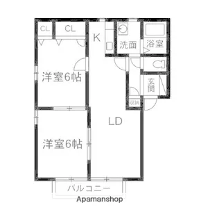サンハイツU【203号室】の間取り
