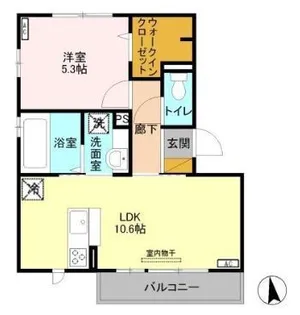 カインドネスハート【2階】の間取り