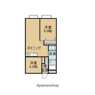 1SLDKの間取り画像