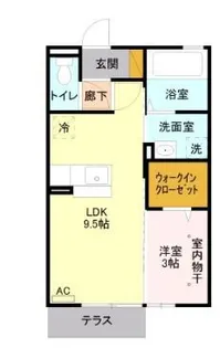 クオーレ【1階】の間取り