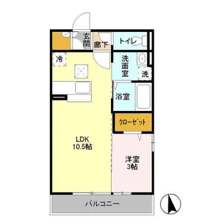 ライデンハイツ Ⅱ【1階】の間取り