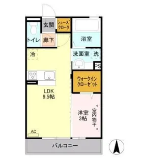 Mスカイ Ⅱ【1階】の間取り