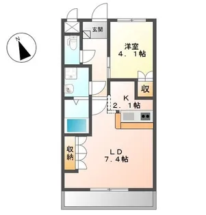 リバティ ミユウⅠ【2階】の間取り