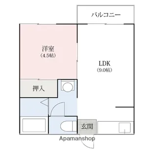 いずみハイツ石原2【206号室】の間取り