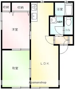 グリーンパークC【102号室】の間取り
