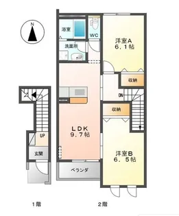 フォレストⅡ【00201号室】の間取り