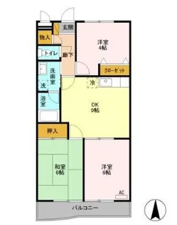 ウィズマンション【1階】の間取り