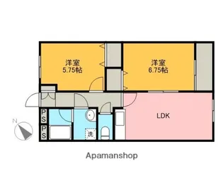 ベリーナ高瀬B【1階】の間取り