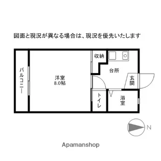 ケーエムコーポ太田A【102号室】の間取り