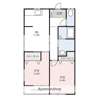 サンパレス新田B棟【202号室】の間取り