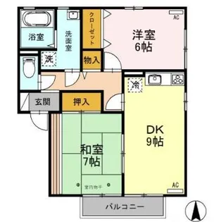 ガーデンハイツ21【1階】の間取り