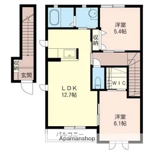 メゾンウィステリア【A202号室】の間取り