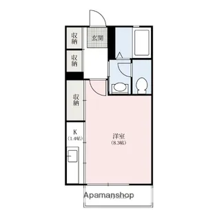 メゾンくおりす【205号室】の間取り