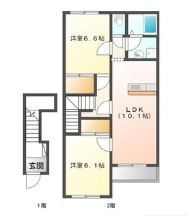 アラモード ガーデン【2階】の間取り