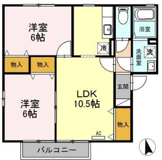 グレース富士見 A【2階】の間取り