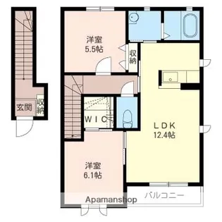 ルミノーゾ【201号室】の間取り