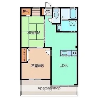 シャルマンオボカタ【2階】の間取り