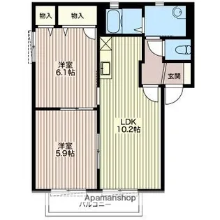 シャーメゾン中野A【2階】の間取り