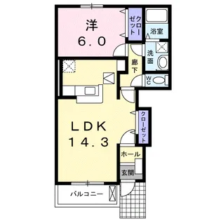 センターヴィラ・ES【1階】の間取り