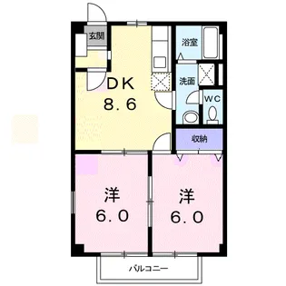 パークハイツY【1階】の間取り