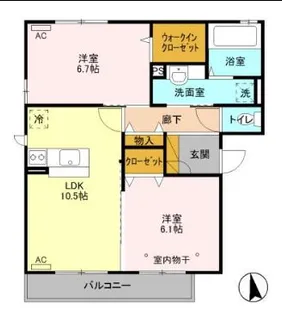 サンボナール【2階】の間取り