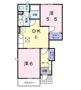 パークメゾン末広B【1階】の間取り