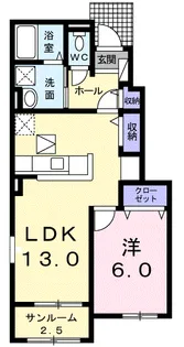 ピアチェA【1階】の間取り