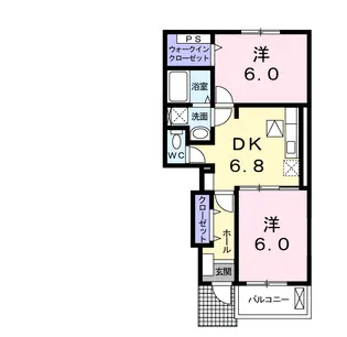 ヴェルジェ A【1階】の間取り