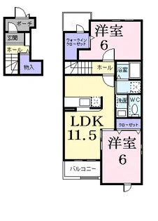 クリスマスローズA【2階】の間取り