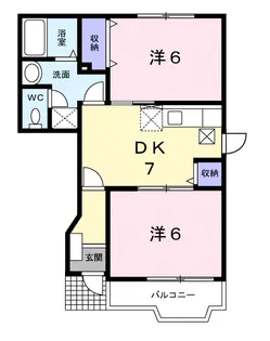グリーンパークオークスA【1階】の間取り
