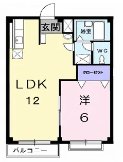 カーサ八幡林【2階】の間取り