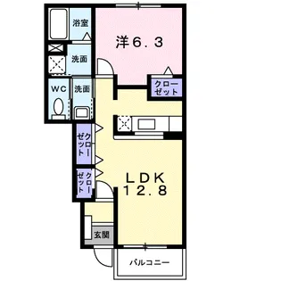 センターヴィラ・IS B【1階】の間取り