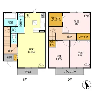 リーブル【102号室】の間取り