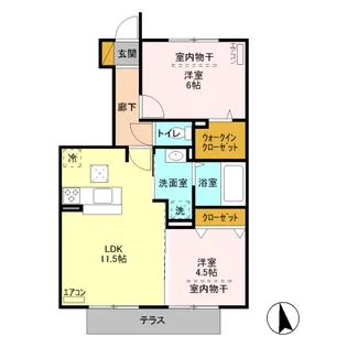 エレンシア A【1階】の間取り