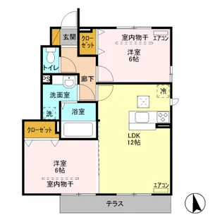 エレンシア B【1階】の間取り