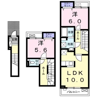 ネロミロスC【2階】の間取り