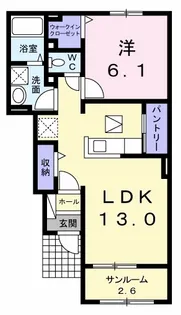 ネロミロスB【1階】の間取り