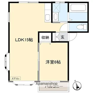 ファンタジアⅢ【101号室】の間取り