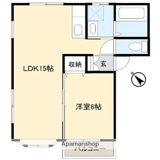 ファンタジアⅢ【206号室】の間取り
