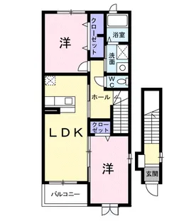 グラン・ソレイユB【2階】の間取り