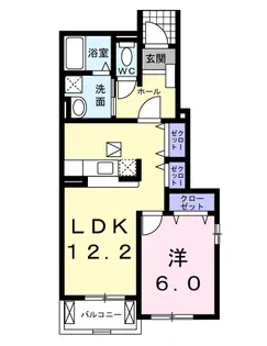 エルヴェールB【1階】の間取り